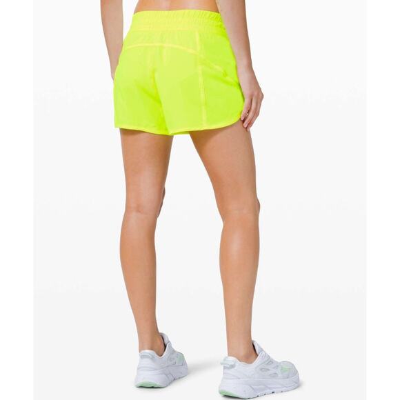(2) $58 Lululemon Tracker Short V *4" Highlighter Yellow‎ - Picture 3 of 3